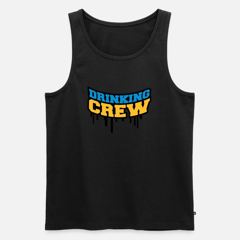 Drinking Crew Graffiti - Débardeur bio Premium Homme - noir