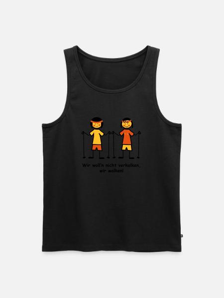 Walking II - Männer Premium Bio Tank Top - Schwarz