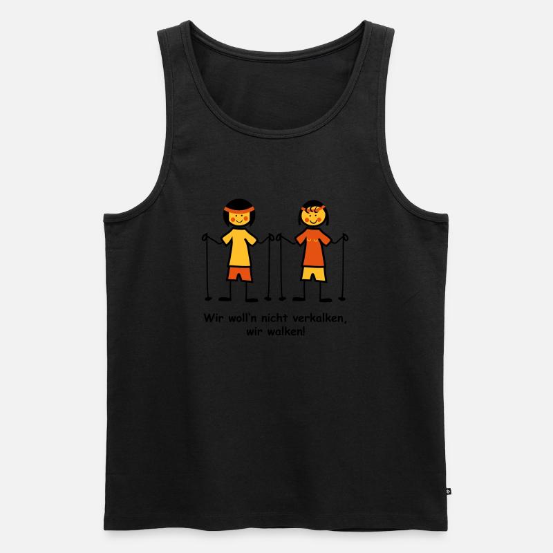 Walking II - Männer Premium Bio Tank Top - Schwarz