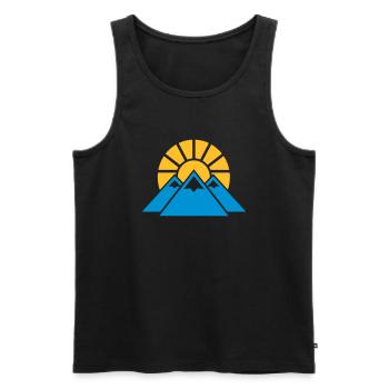Gebirge - Männer Premium Bio Tank Top - Schwarz - Vorne - Michal (187cm)