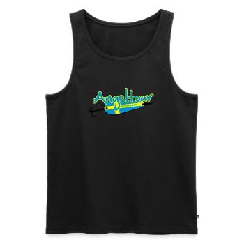 angeltour_schweden_3c - Männer Premium Bio Tank Top - Schwarz - Vorne - Michal (187cm)