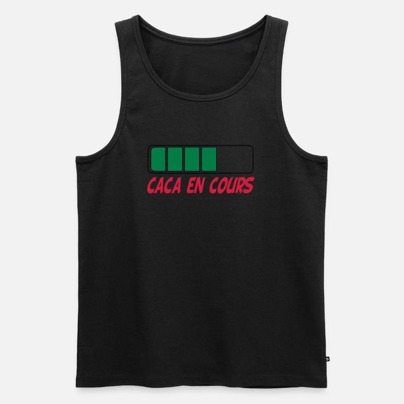 Caca en cours - Männer Premium Bio Tank Top - Schwarz
