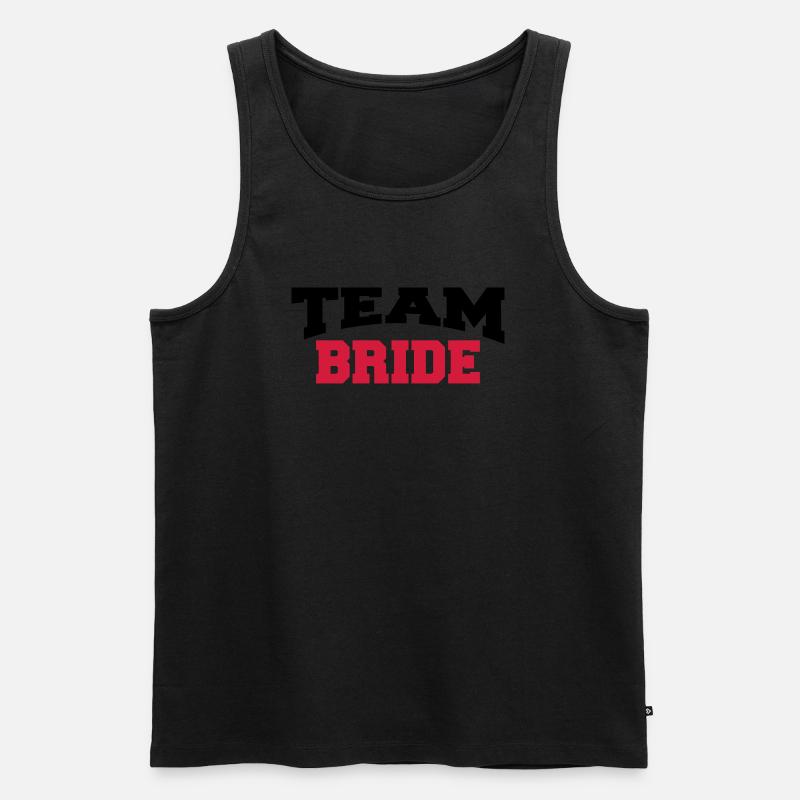 Team Bride - Männer Premium Bio Tank Top - Schwarz