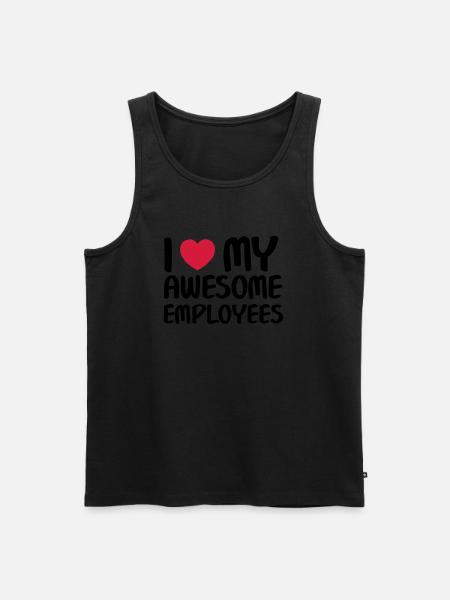 I Heart My Awesome Employees - Men's Premium Organic Tank Top - black