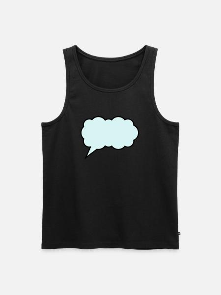 cloud bubble design - Men's Premium Organic Tank Top - black