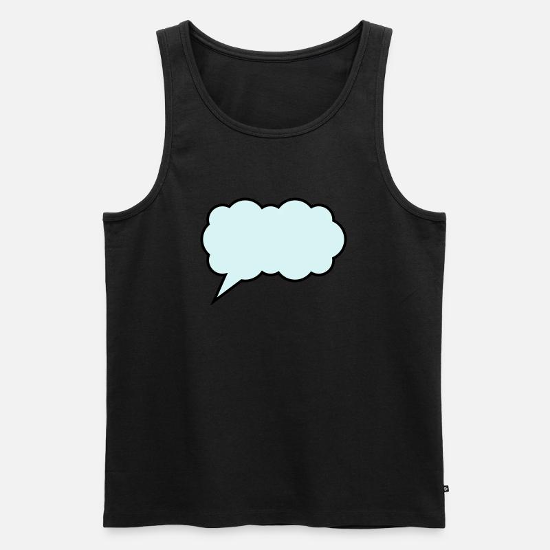 cloud bubble design - Men's Premium Organic Tank Top - black