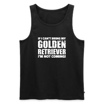 Golden Retriever - Débardeur bio Premium Homme - noir - Devant - Michal (187cm)