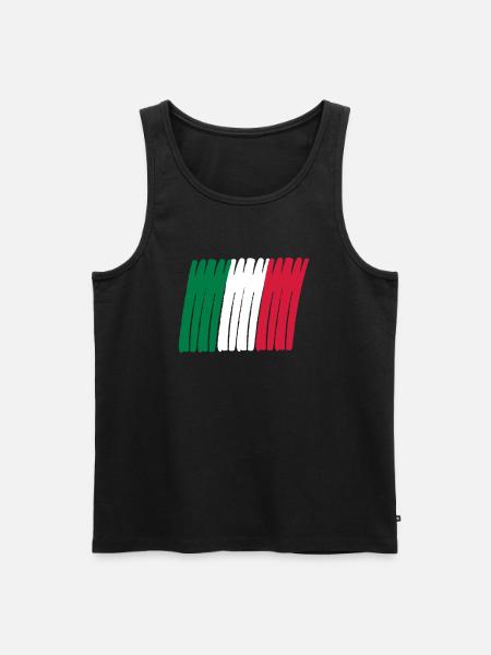 italia banner - Men's Premium Organic Tank Top - black