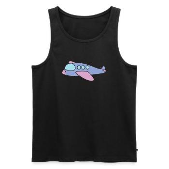 Flugzeug - Männer Premium Bio Tank Top - Schwarz - Vorne - Michal (187cm)