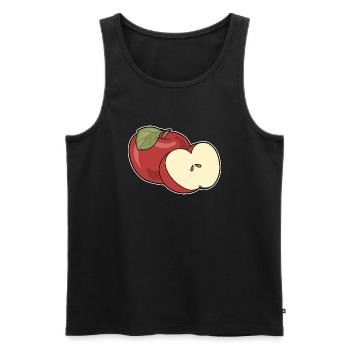 Apple - Men's Premium Organic Tank Top - black - Front - Michal (187cm)