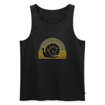 Escargot - Débardeur bio Premium Homme - noir - Devant - Michal (187cm)