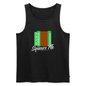 Squeeze Me Polka Accordion - Men's Premium Organic Tank Top - black - Front - AI Model Male 178 light (178cm)