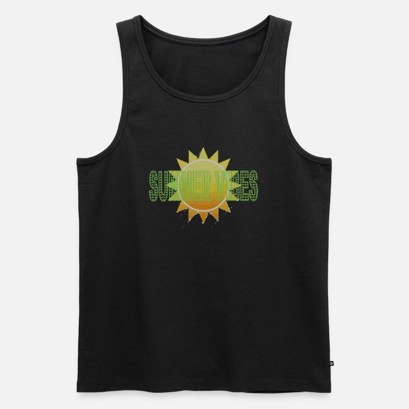 Summer Vibes - Männer Premium Bio Tank Top - Schwarz