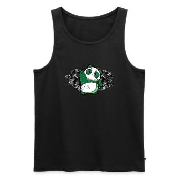 Panda - In Graffiti 2 - Men's Premium Organic Tank Top - black - Front - Michal (187cm)