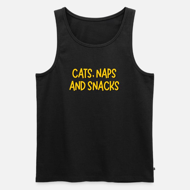 KATZEN NICKERCHEN UND SNACKS - Männer Premium Bio Tank Top - Schwarz