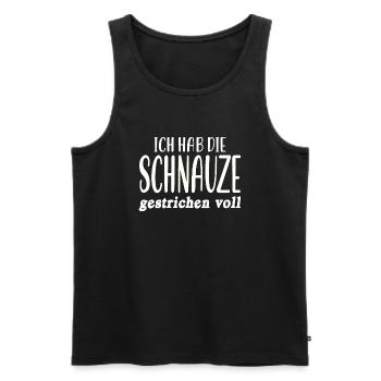 Ich hab die Schnauze gestrichen voll Schnauze Voll - Männer Premium Bio Tank Top - Schwarz - Vorne - AI Model Male 178 light (178cm)