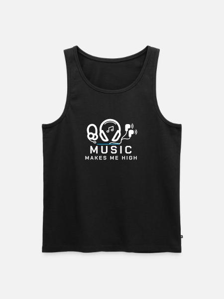 music - Débardeur bio Premium Homme - noir