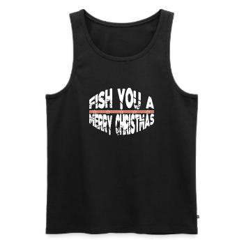 Funny quote Dinosaurs Beach Holiday Quote - Men's Premium Organic Tank Top - black - Front - AI Model Male 178 light (178cm)