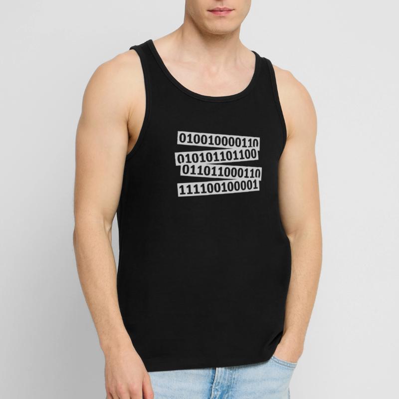 Binary Code Program Language Men's Premium Organic Tank Top