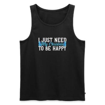 Kundalani Reiki Symbols Namaste Yoga Master - Men's Premium Organic Tank Top - black - Front - AI Model Male 178 light (178cm)