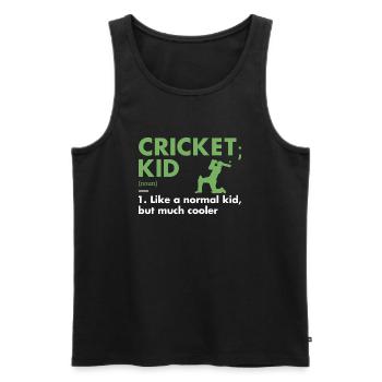 Sport Kid Définition Cricket - Débardeur bio Premium Homme - noir - Devant - Michal (187cm)