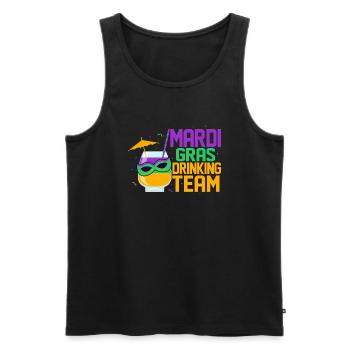 Mardi Gras Drinking Team Party BeadsParade - Men's Premium Organic Tank Top - black - Front - Michal (187cm)