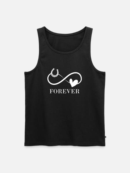 Ich liebe mein Pferd Reitsport Pferdeliebe - Männer Premium Bio Tank Top - Schwarz