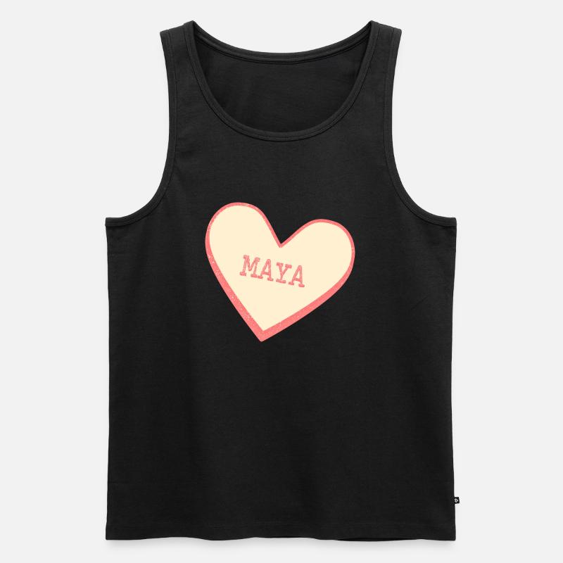 Maya - Männer Premium Bio Tank Top - Schwarz
