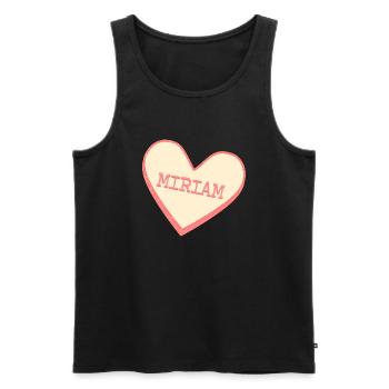 Miriam - Männer Premium Bio Tank Top - Schwarz - Vorne - Michal (187cm)