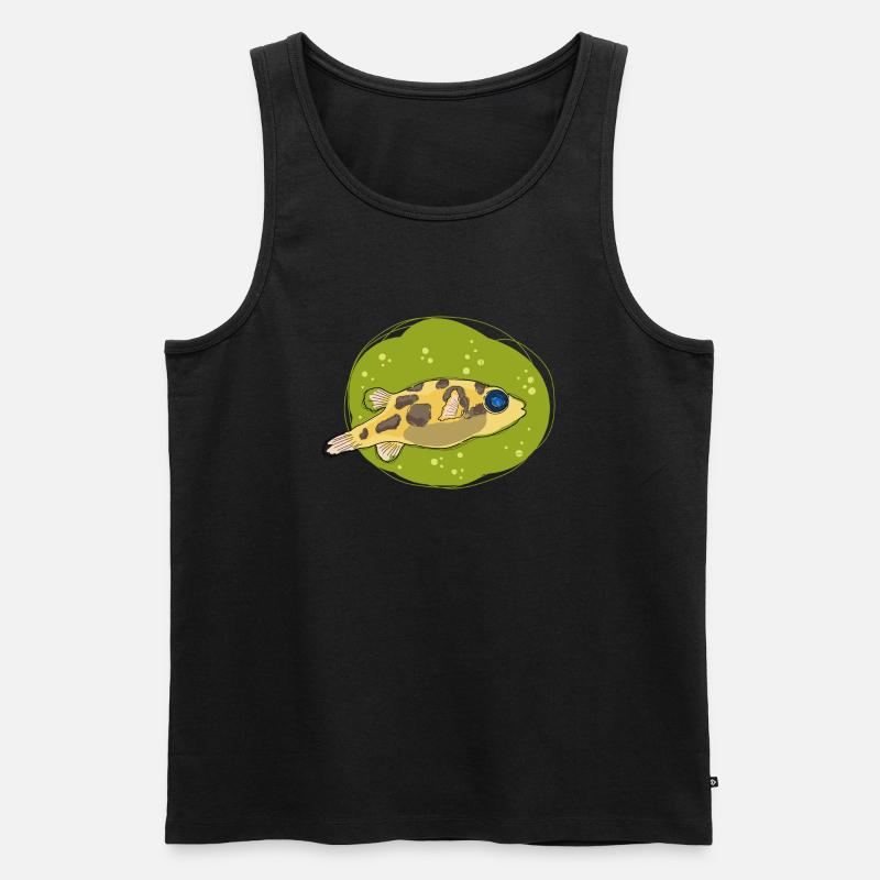 PeaPuffer, kugelfisch - Männer Premium Bio Tank Top - Schwarz