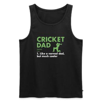 Sport Dad Definition Cricket - Männer Premium Bio Tank Top - Schwarz - Vorne - AI Model Male 178 light (178cm)