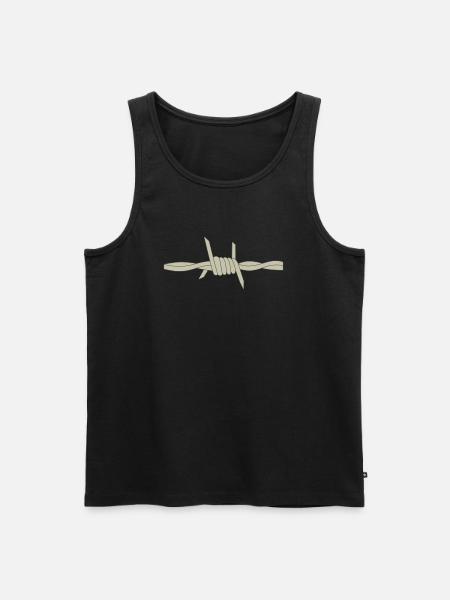Stacheldraht - Männer Premium Bio Tank Top - Schwarz