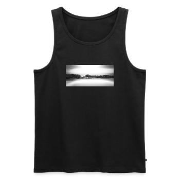 Foto - Männer Premium Bio Tank Top - Schwarz - Vorne - Michal (187cm)