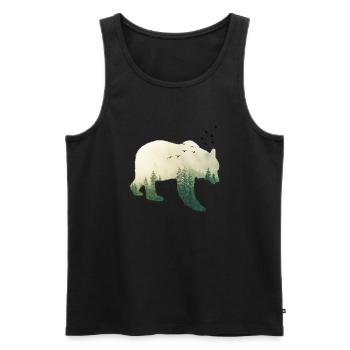 Ours Foret - Débardeur bio Premium Homme - noir - Devant - Michal (187cm)