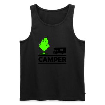 campeur - Débardeur bio Premium Homme - noir - Devant - Michal (187cm)