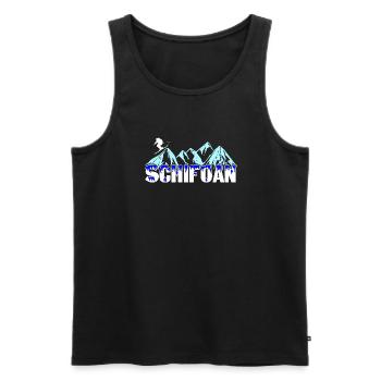 skifahren schifoan is das leiwandste - Männer Premium Bio Tank Top - Schwarz - Vorne - Michal (187cm)