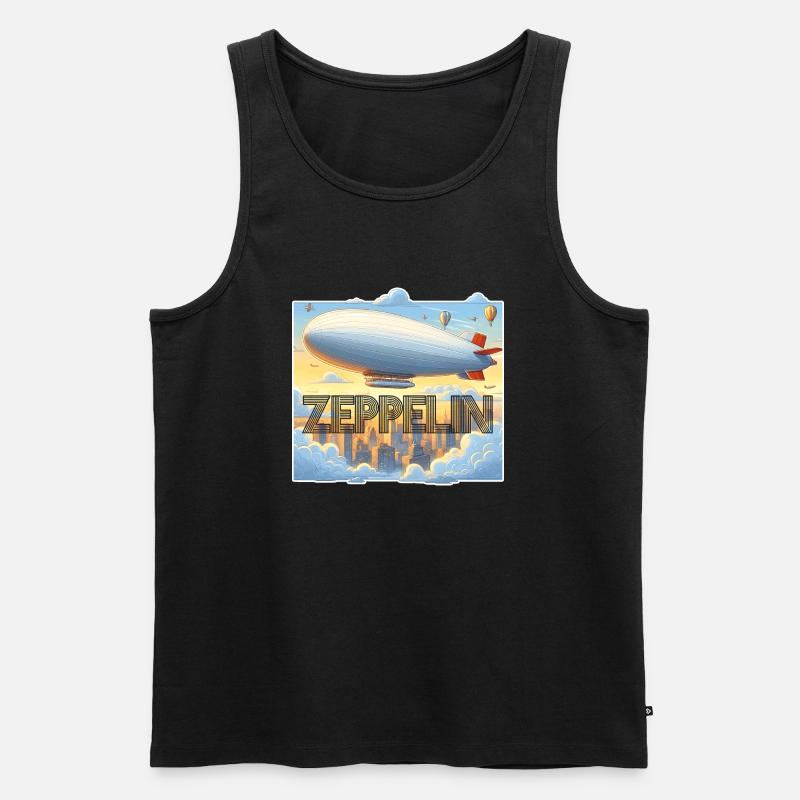Zeppelin Luftschiff - Männer Premium Bio Tank Top - Schwarz