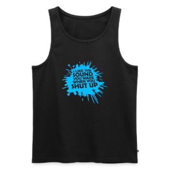 I Like The Sound You Make When You Shut Up Saying - Men's Premium Organic Tank Top - black - Front - AI Model Male 178 light (178cm)