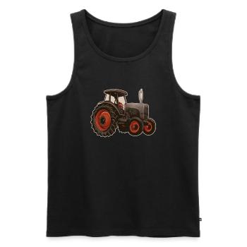 Alter Traktor - Männer Premium Bio Tank Top - Schwarz - Vorne - AI Model Male 178 light (178cm)