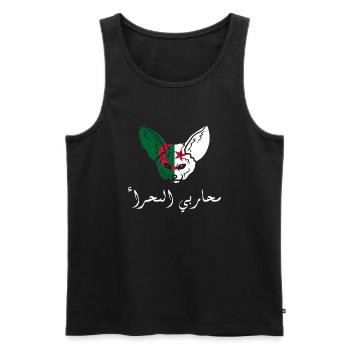 Krieger der Sahara - Geschenkidee Algerien - Männer Premium Bio Tank Top - Schwarz - Vorne - AI Model Male 178 light (178cm)
