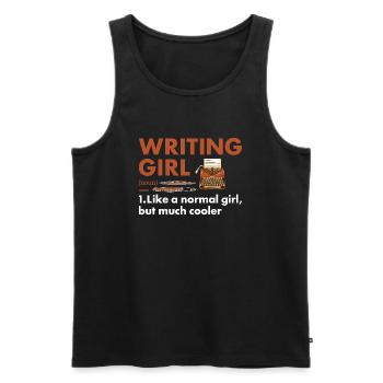 Writer Girl Definition Writing - Men's Premium Organic Tank Top - black - Front - AI Model Male 178 light (178cm)