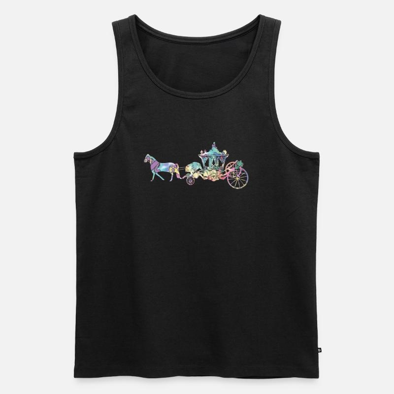 Silhouette der Kutsche - Männer Premium Bio Tank Top - Schwarz