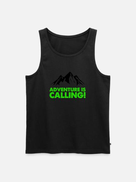 mountains abenteuer - Männer Premium Bio Tank Top - Schwarz