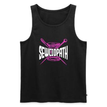 Sewciopath Sewing accessories - Men's Premium Organic Tank Top - black - Front - AI Model Male 178 light (178cm)