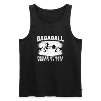 Gagaball - Männer Premium Bio Tank Top - Schwarz - Vorne - Michal (187cm)