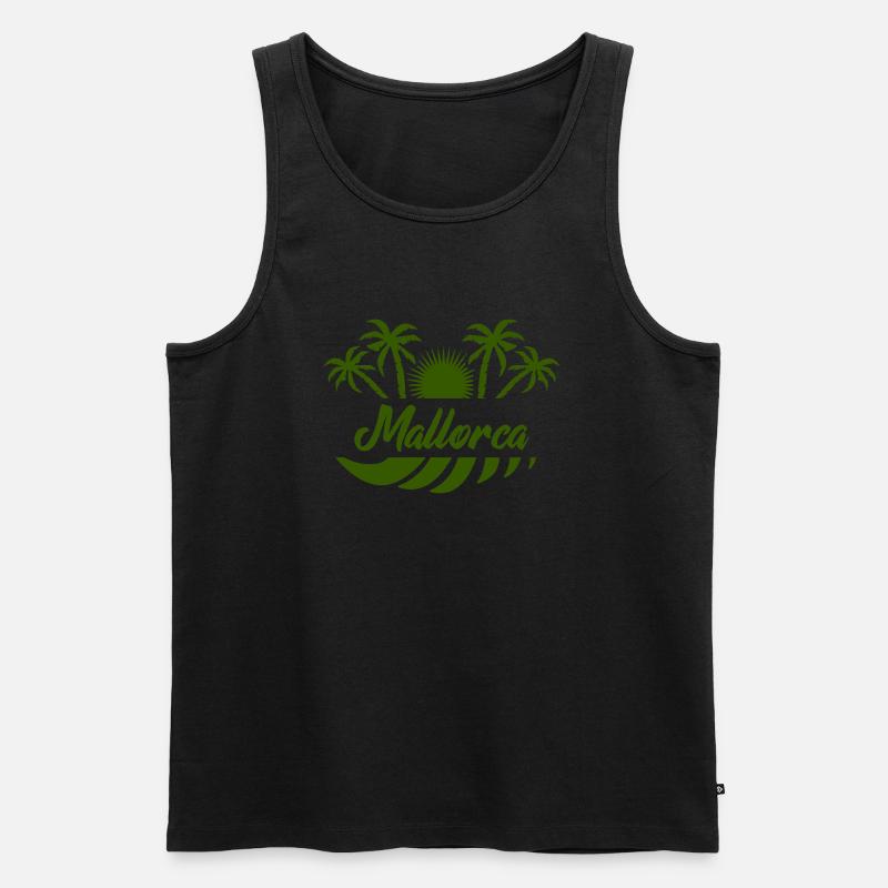mallorca - Männer Premium Bio Tank Top - Schwarz