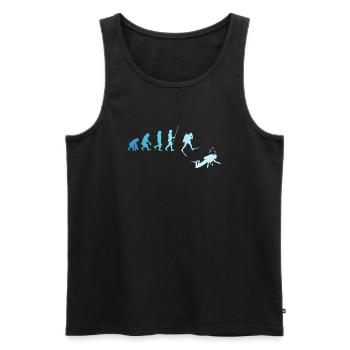 Diving Diver Evolution Retro Scuba - Men's Premium Organic Tank Top - black - Front - AI Model Male 178 light (178cm)