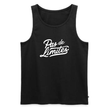 Pas de limites - Débardeur bio Premium Homme - noir - Devant - AI Model Male 178 light (178cm)