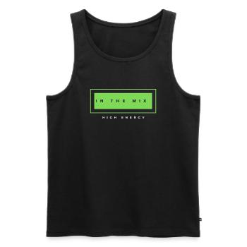 Bauform16 - Männer Premium Bio Tank Top - Schwarz - Vorne - AI Model Male 178 light (178cm)