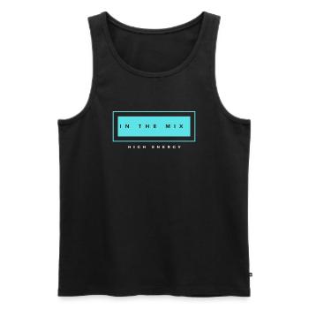 Bauform17 - Männer Premium Bio Tank Top - Schwarz - Vorne - AI Model Male 178 light (178cm)